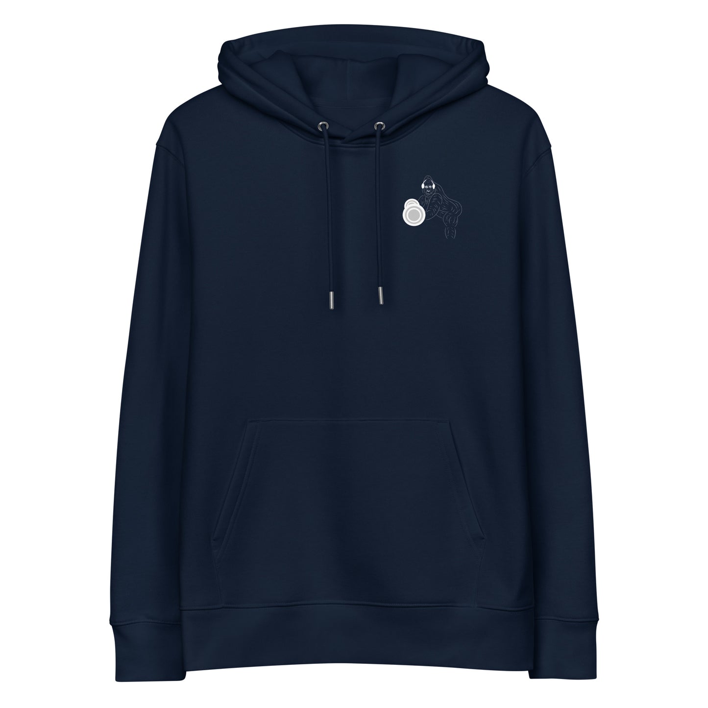 White Gorilla Gym | Sustainable Hoodie in navy