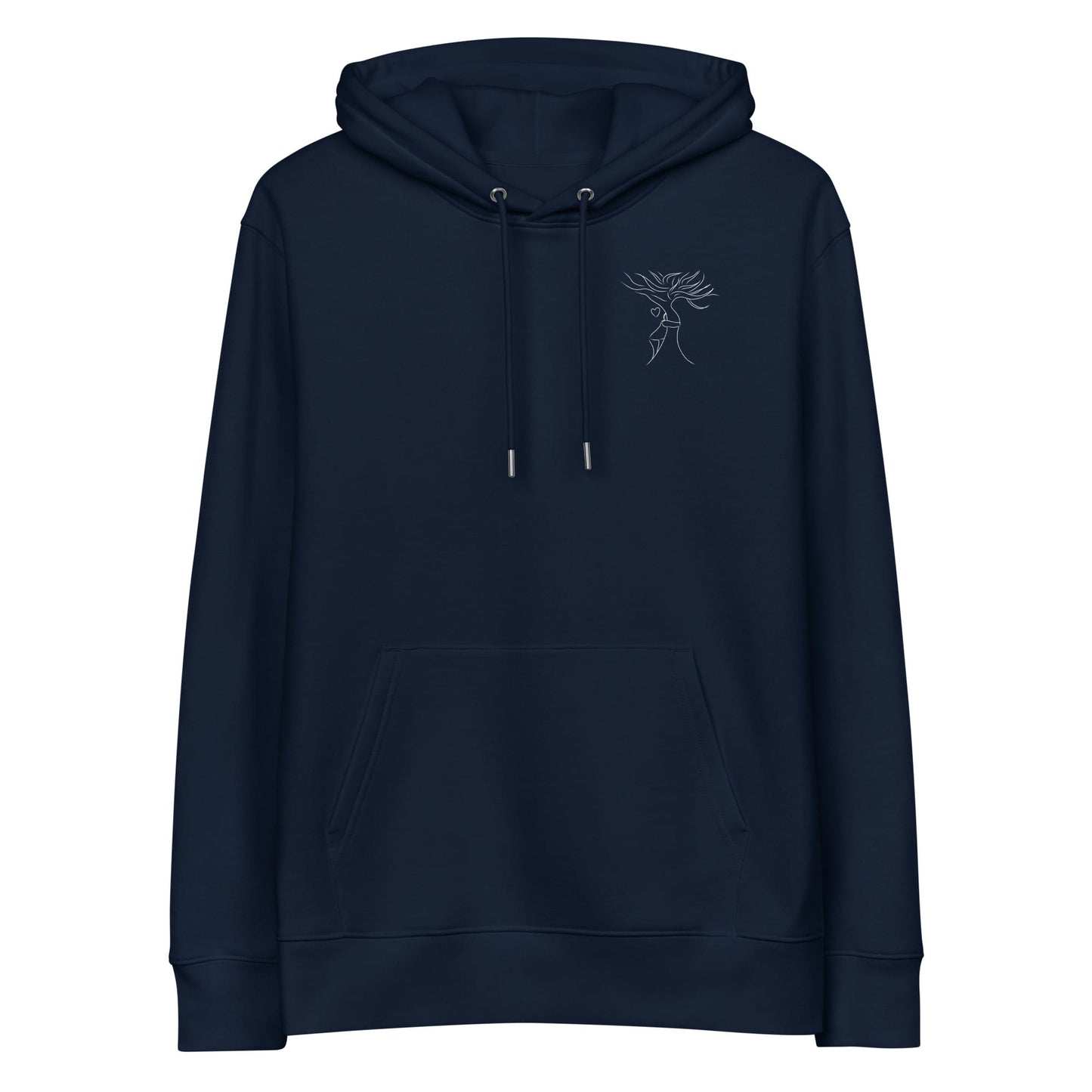 White Tree Hug | Sustainable Hoodie in navy