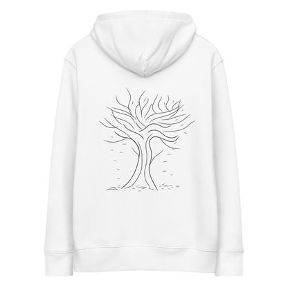 Autumn Tree Trance | Sustainable Hoodie in white back