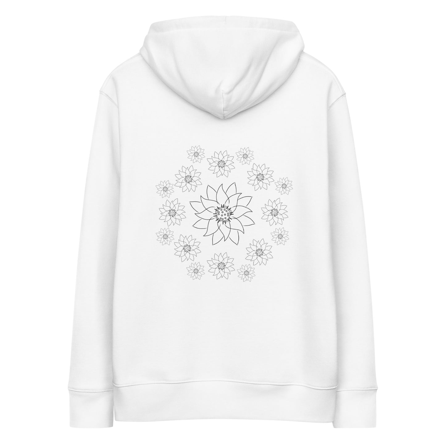 Lotus Dream | Sustainable Hoodie in white back view