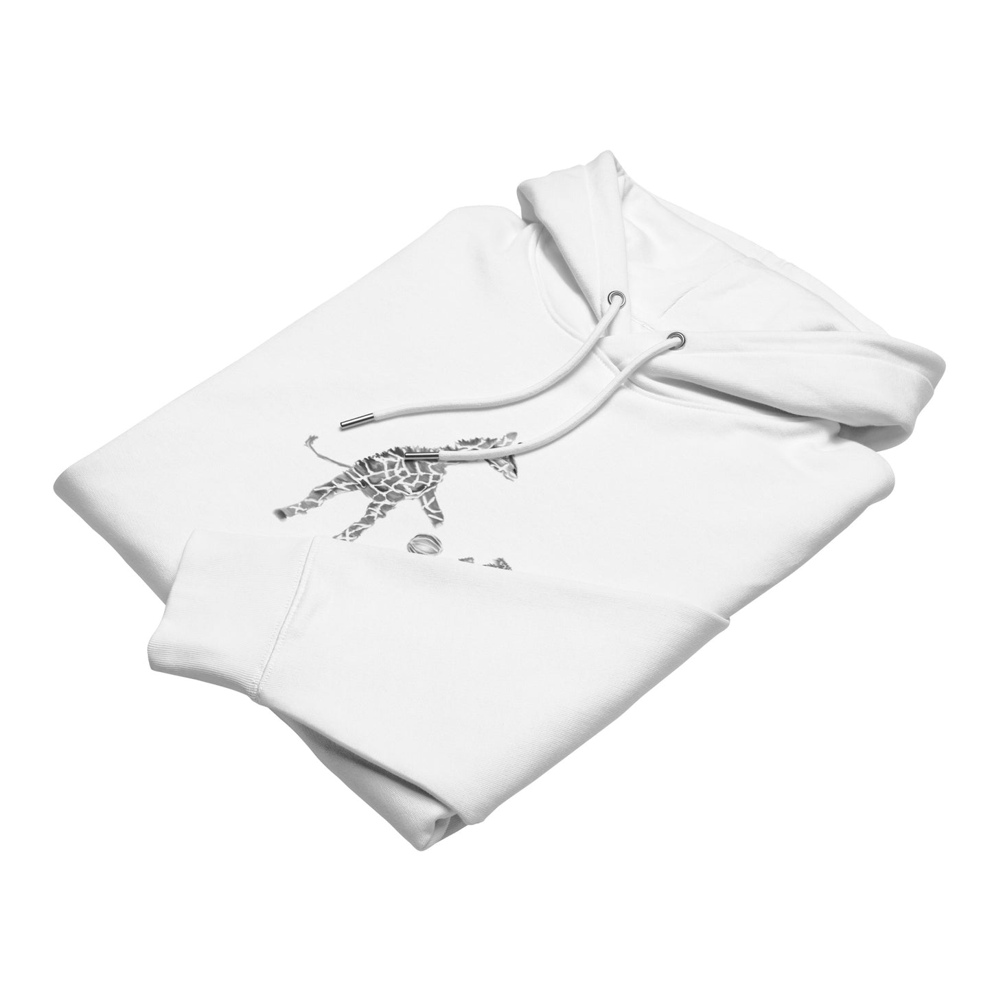 Koala and Giraffe Basketball | Sustainable Hoodie folded