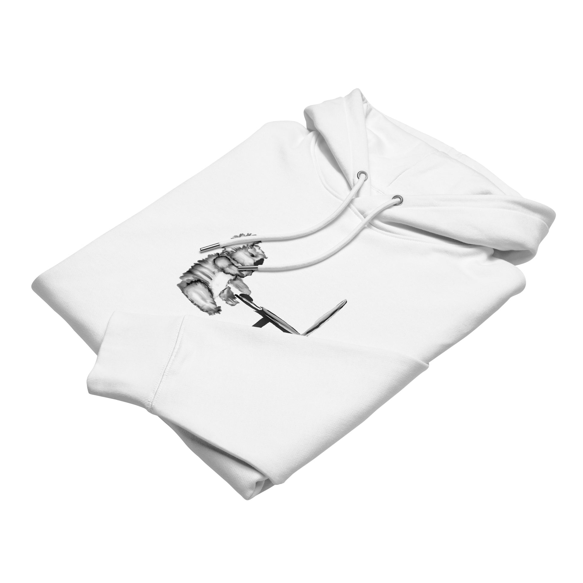 Koala on a Computer | Sustainable Hoodie folded