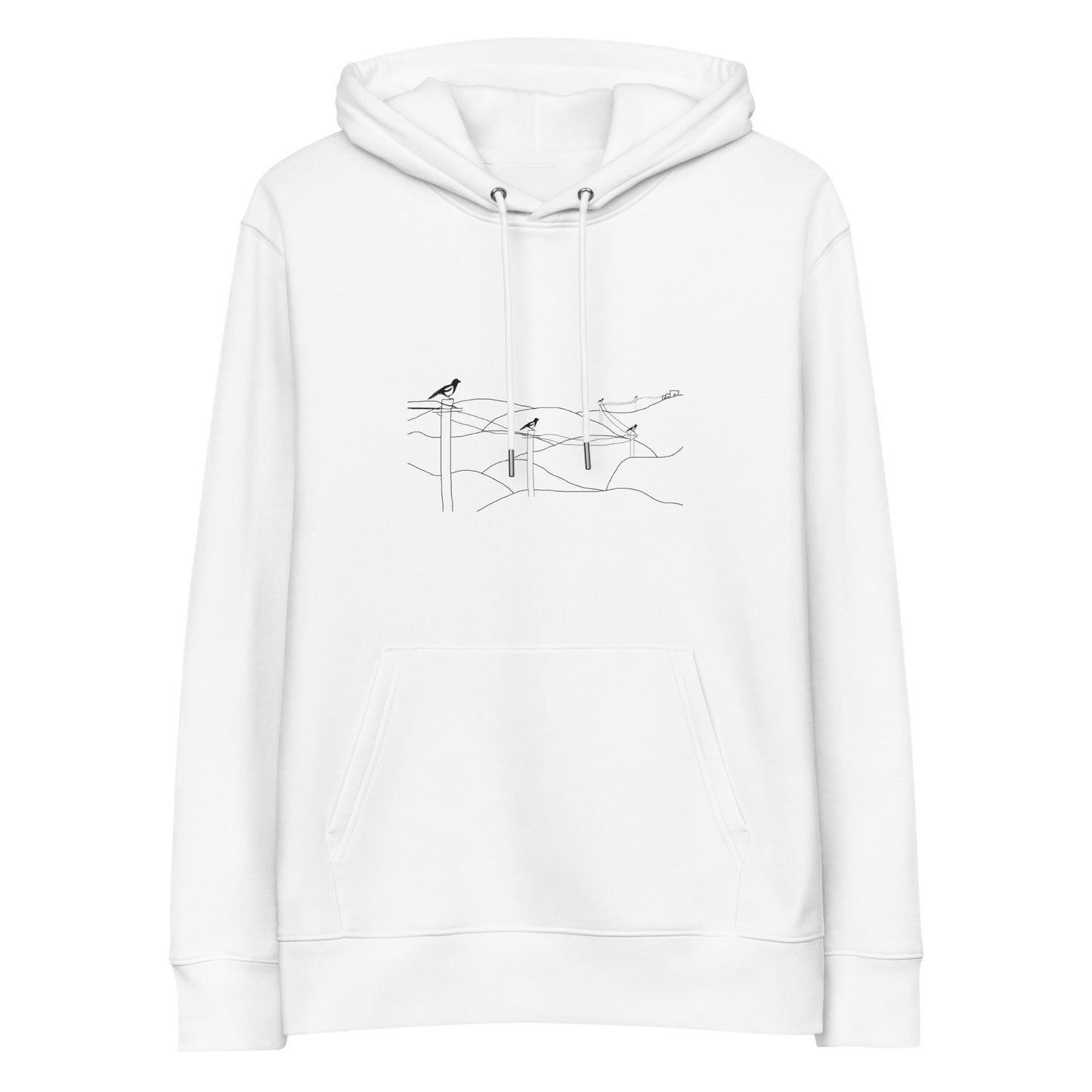 Magpies | Sustainable Hoodie in white