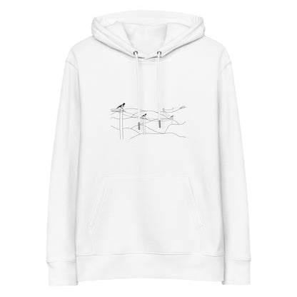 Magpies | Sustainable Hoodie in white