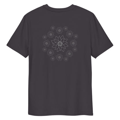 White Lotus Dream | 100% Organic Cotton T Shirt in dark grey back