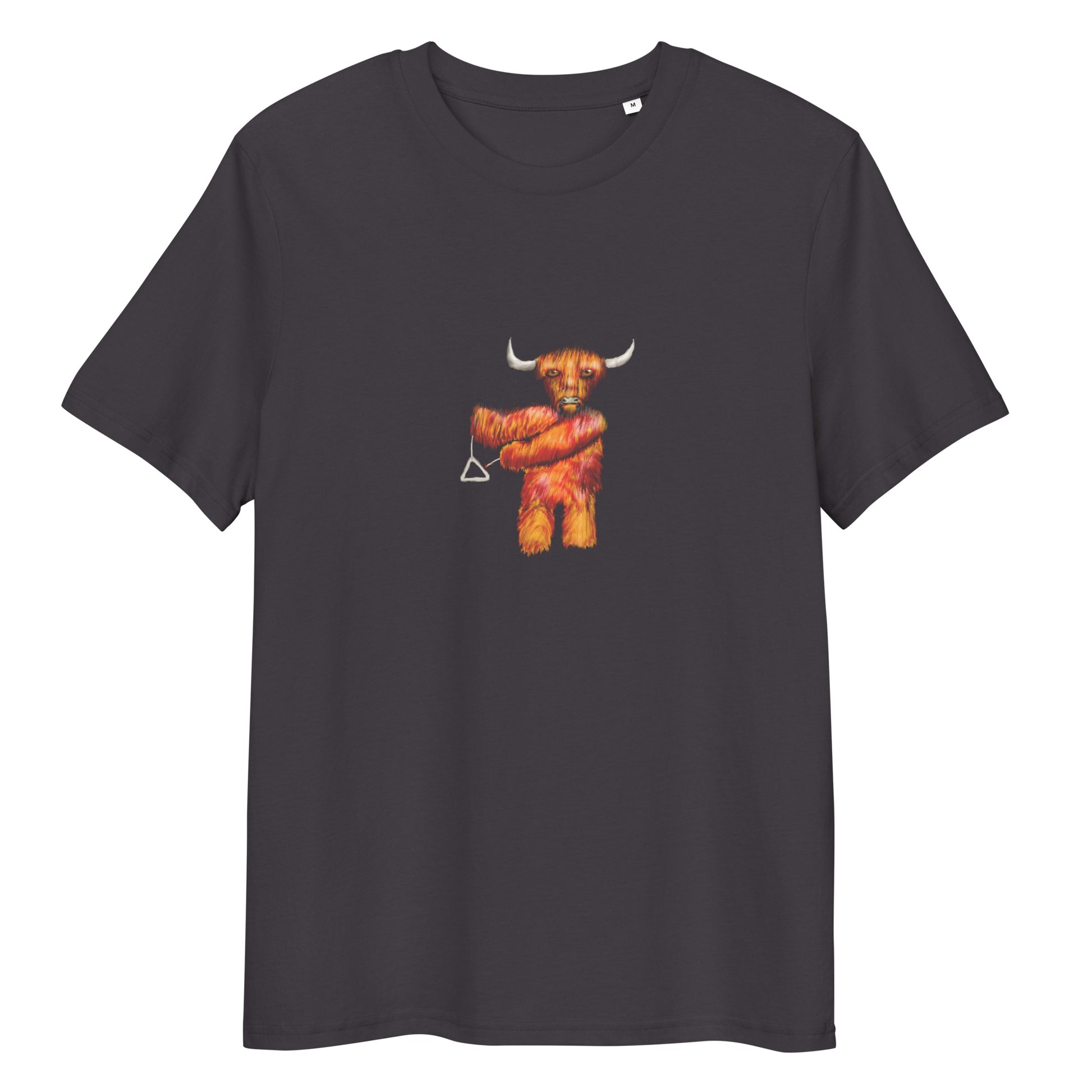 Cow | 100% Organic Cotton T Shirt in anthracite