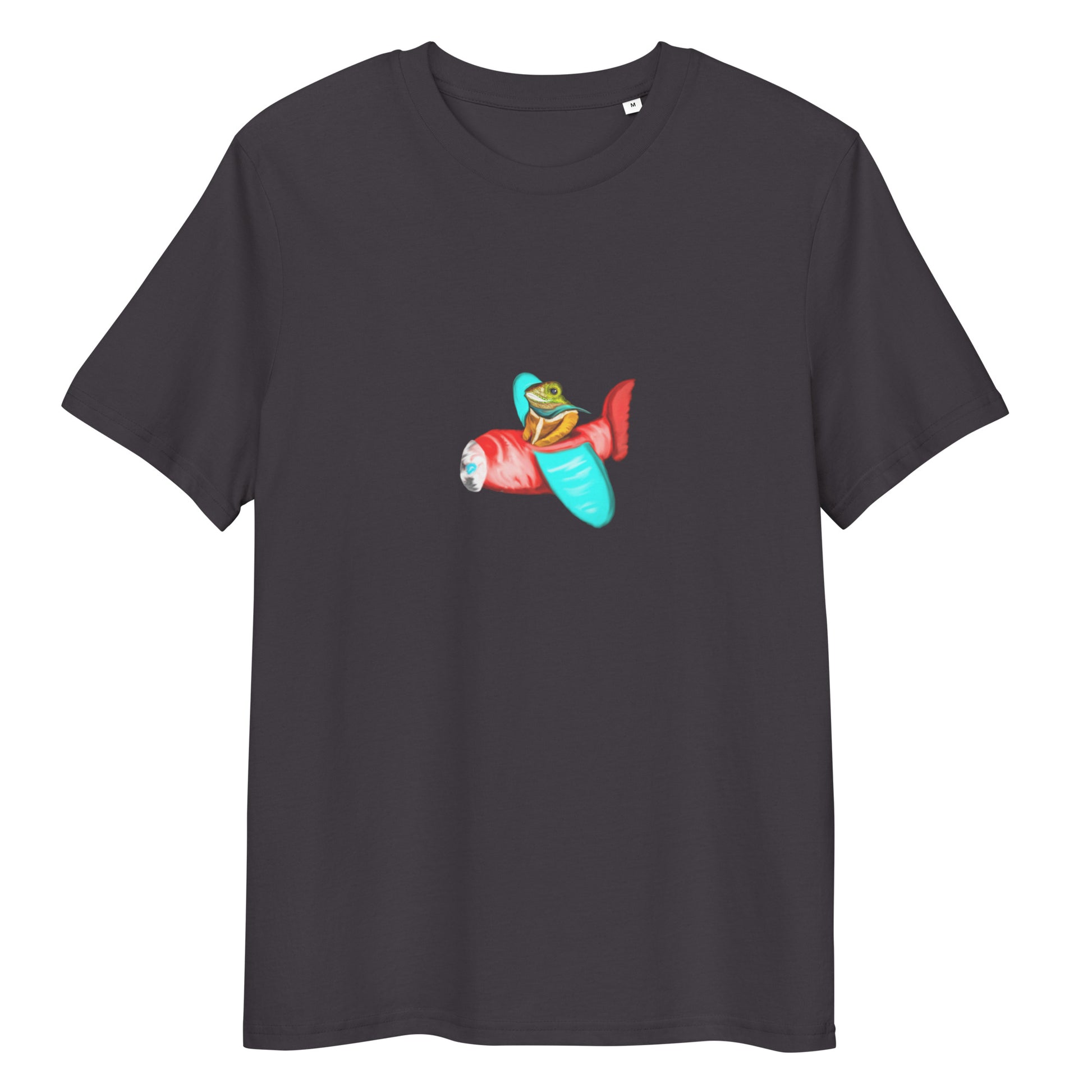 Flying Lizard | 100% Organic Cotton T Shirt in anthracite
