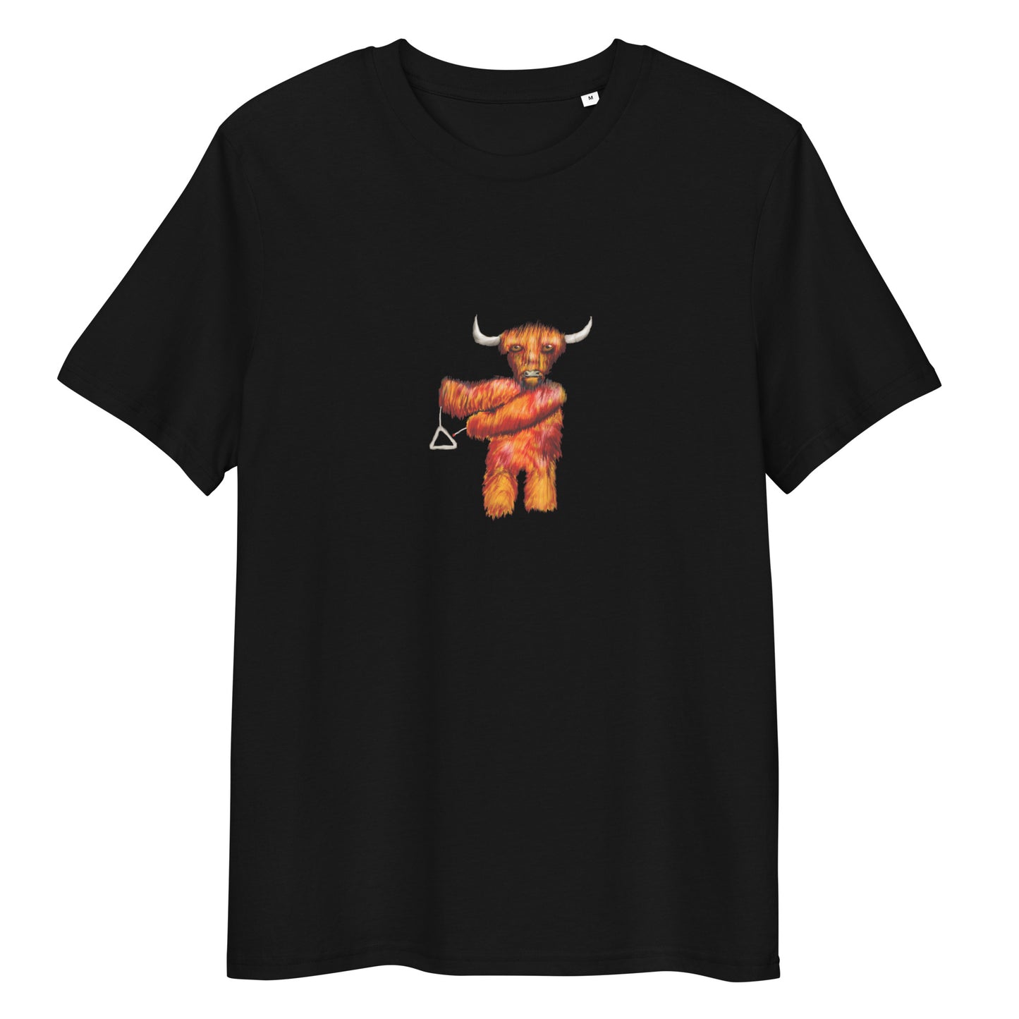 Cow | 100% Organic Cotton T Shirt in black