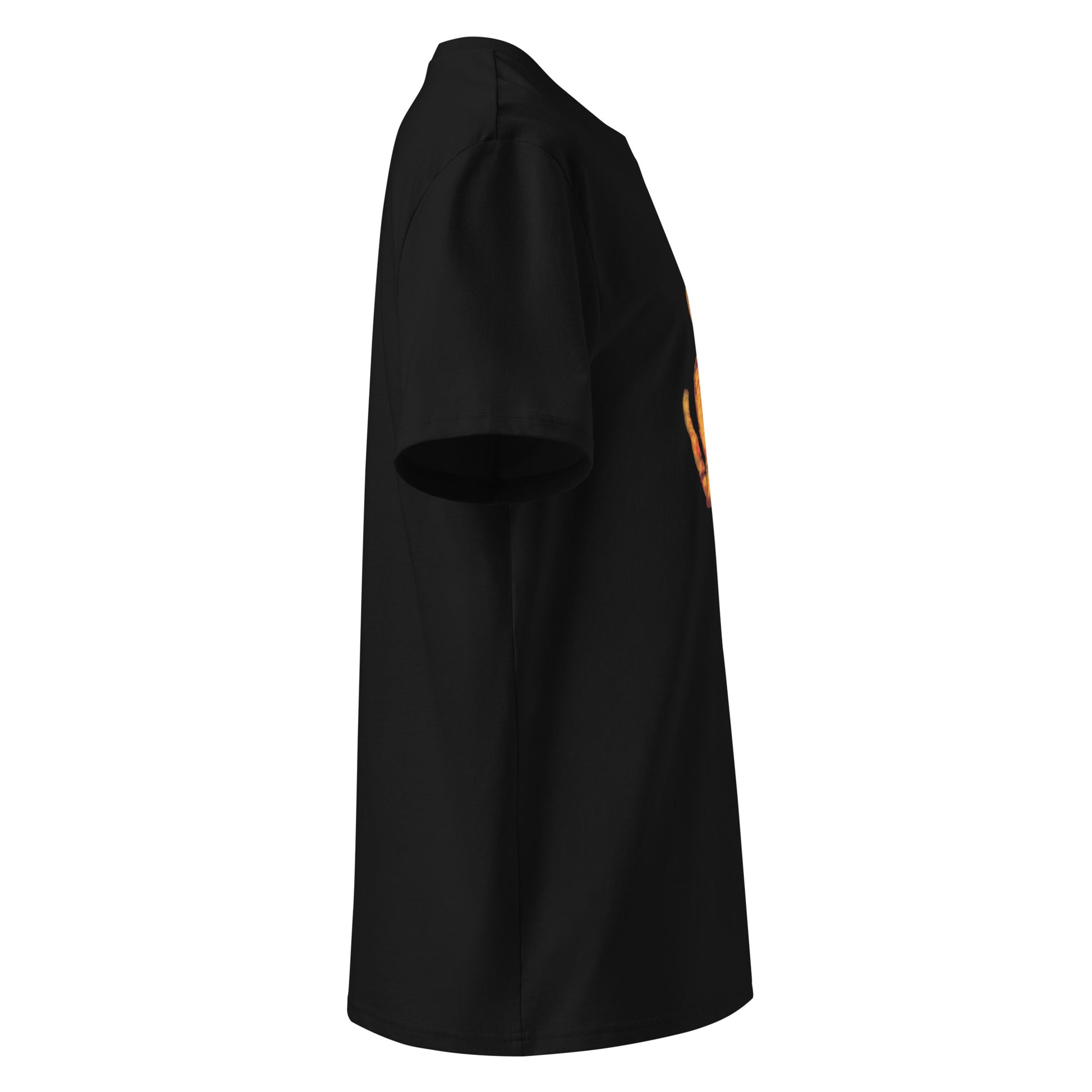 Cat singing | 100% Organic Cotton T Shirt in black right view