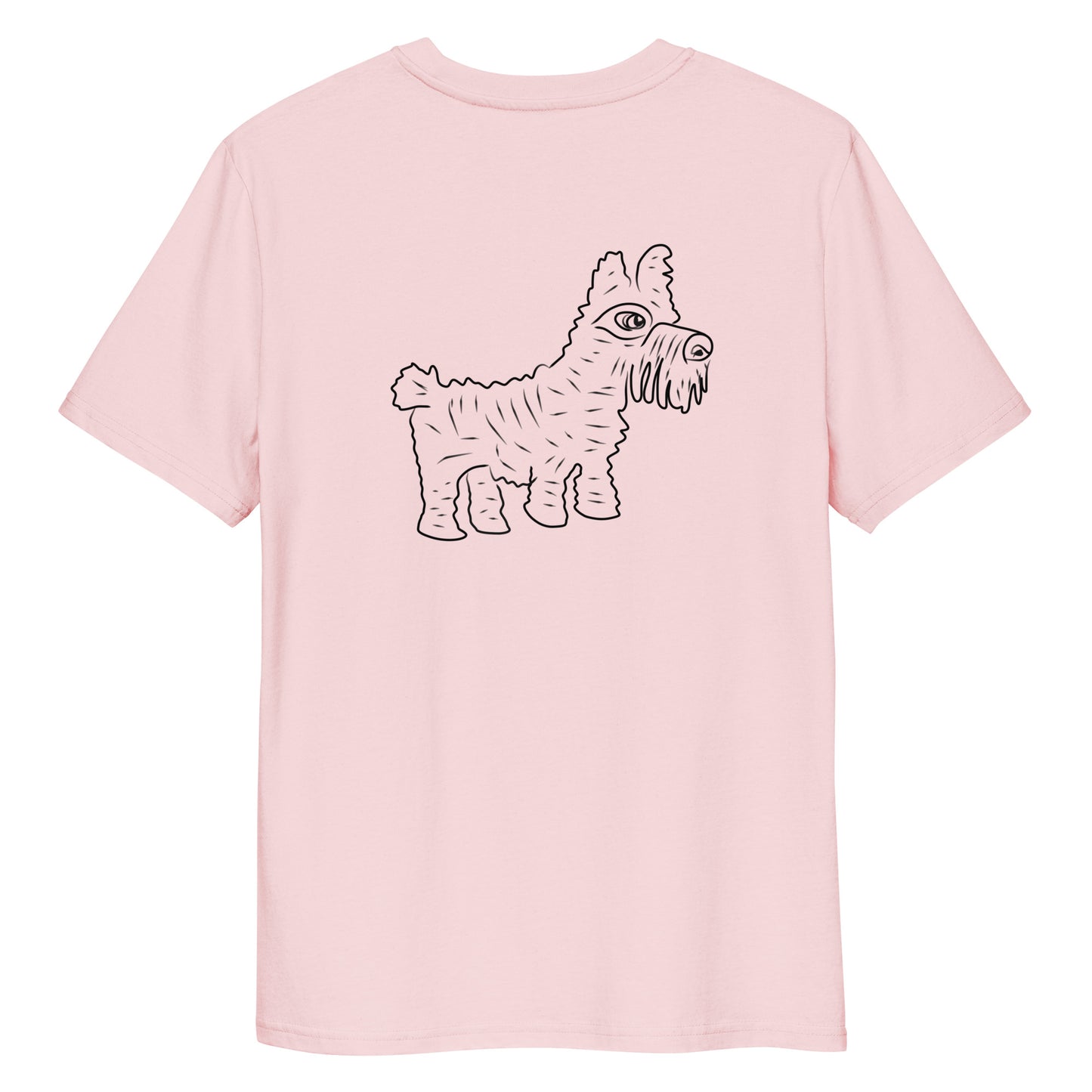 Dog 2 | 100% Organic Cotton T Shirt in pink back view