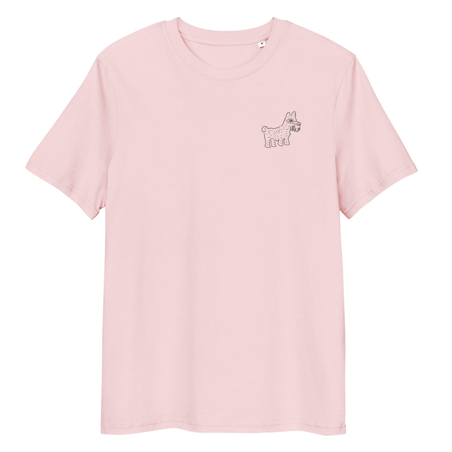 Dog 2 | 100% Organic Cotton T Shirt front in cotton pink