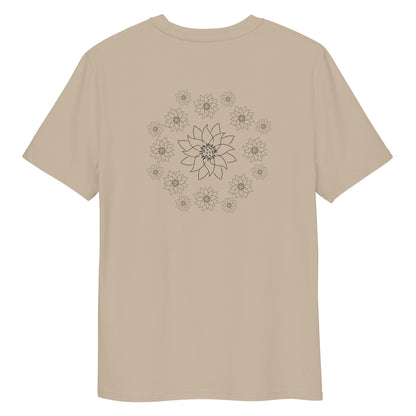 Lotus Dream | 100% Organic Cotton T Shirt in dessert dust back