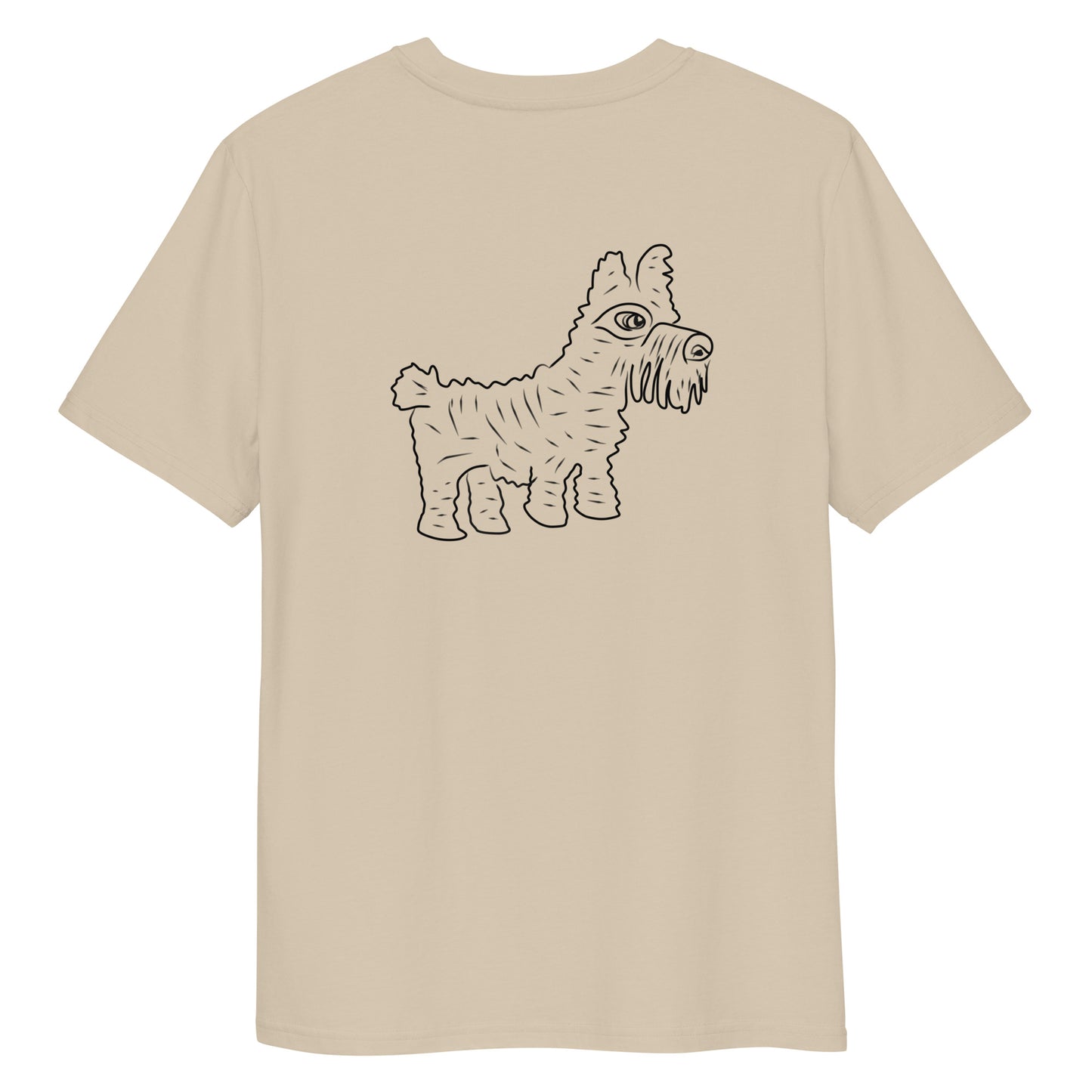 Dog 2 | 100% Organic Cotton T Shirt in desert dust back view
