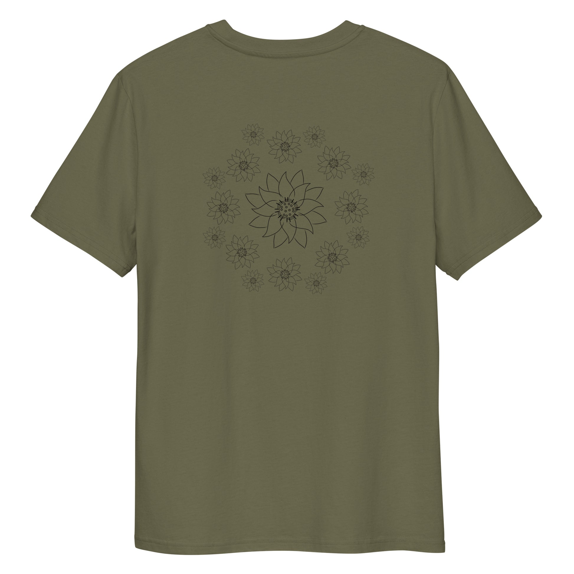 Lotus Dream | 100% Organic Cotton T Shirt in khaki back