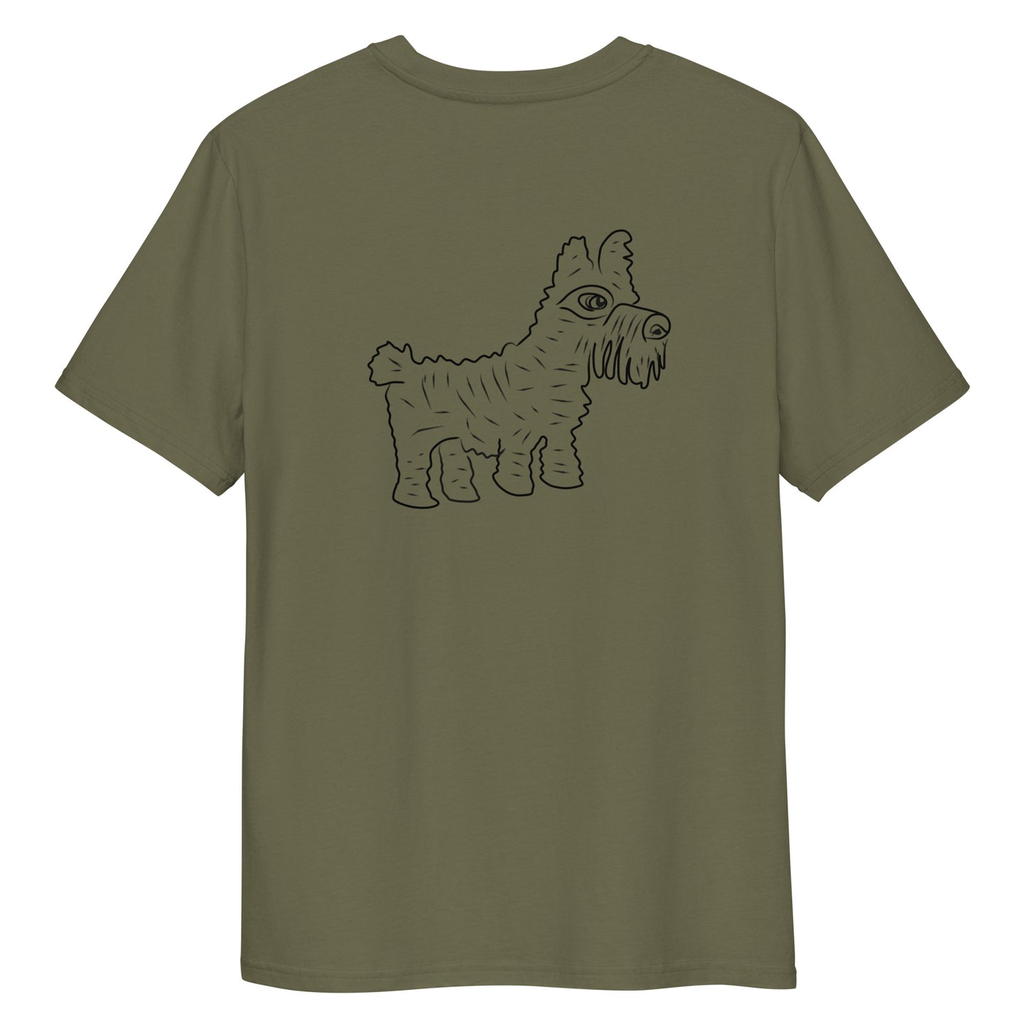 Dog 2 | 100% Organic Cotton T Shirt in khaki back