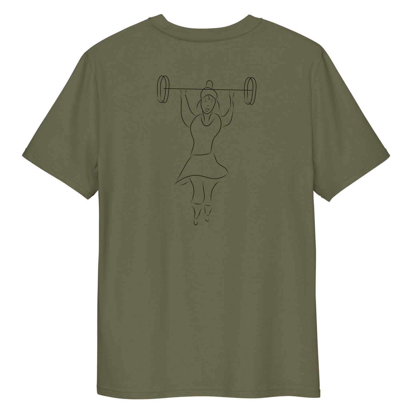 Women That Lift | 100% Organic Cotton T Shirt in khaki back