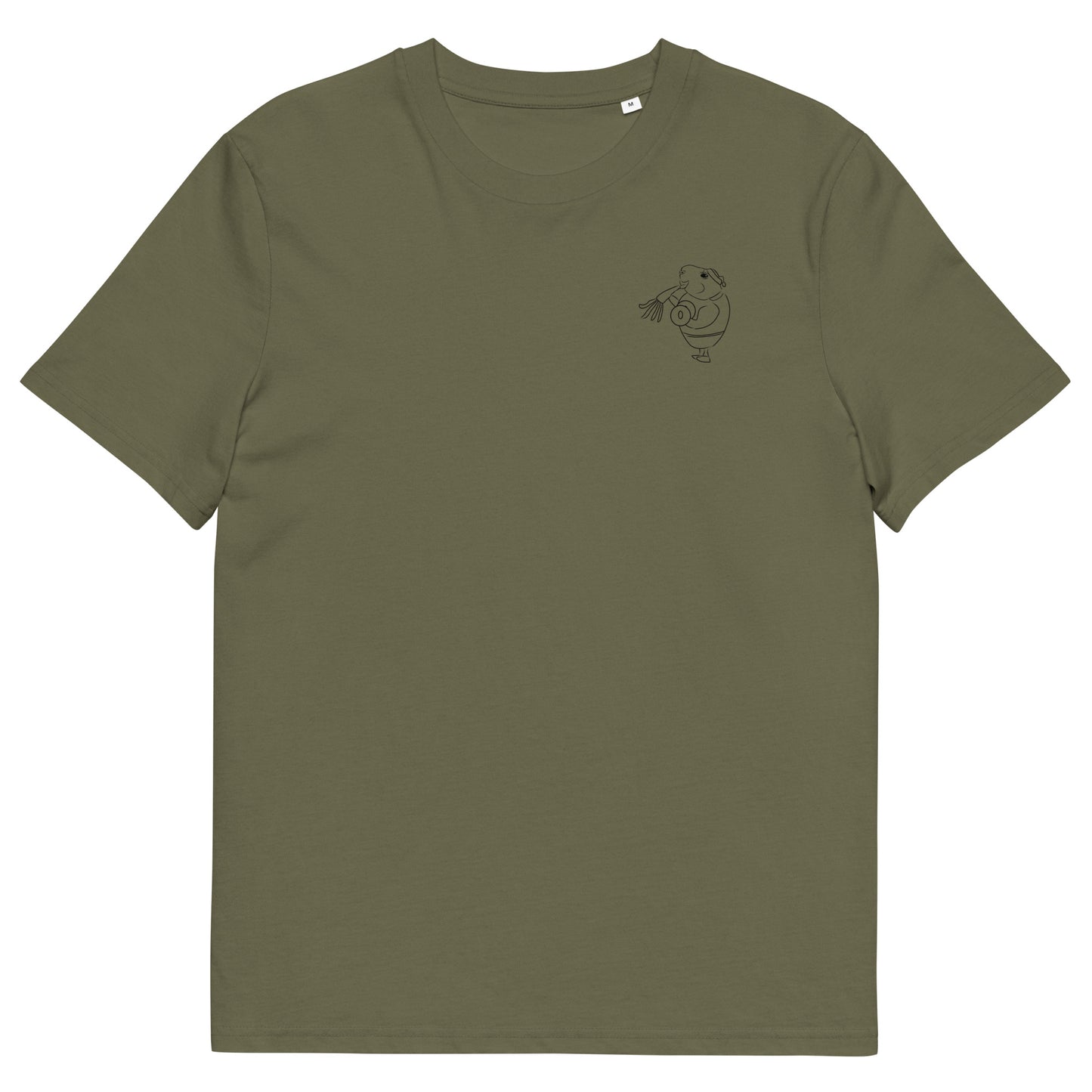 Guinea Pig Weight Lifter | 100% Organic Cotton T Shirt in khaki