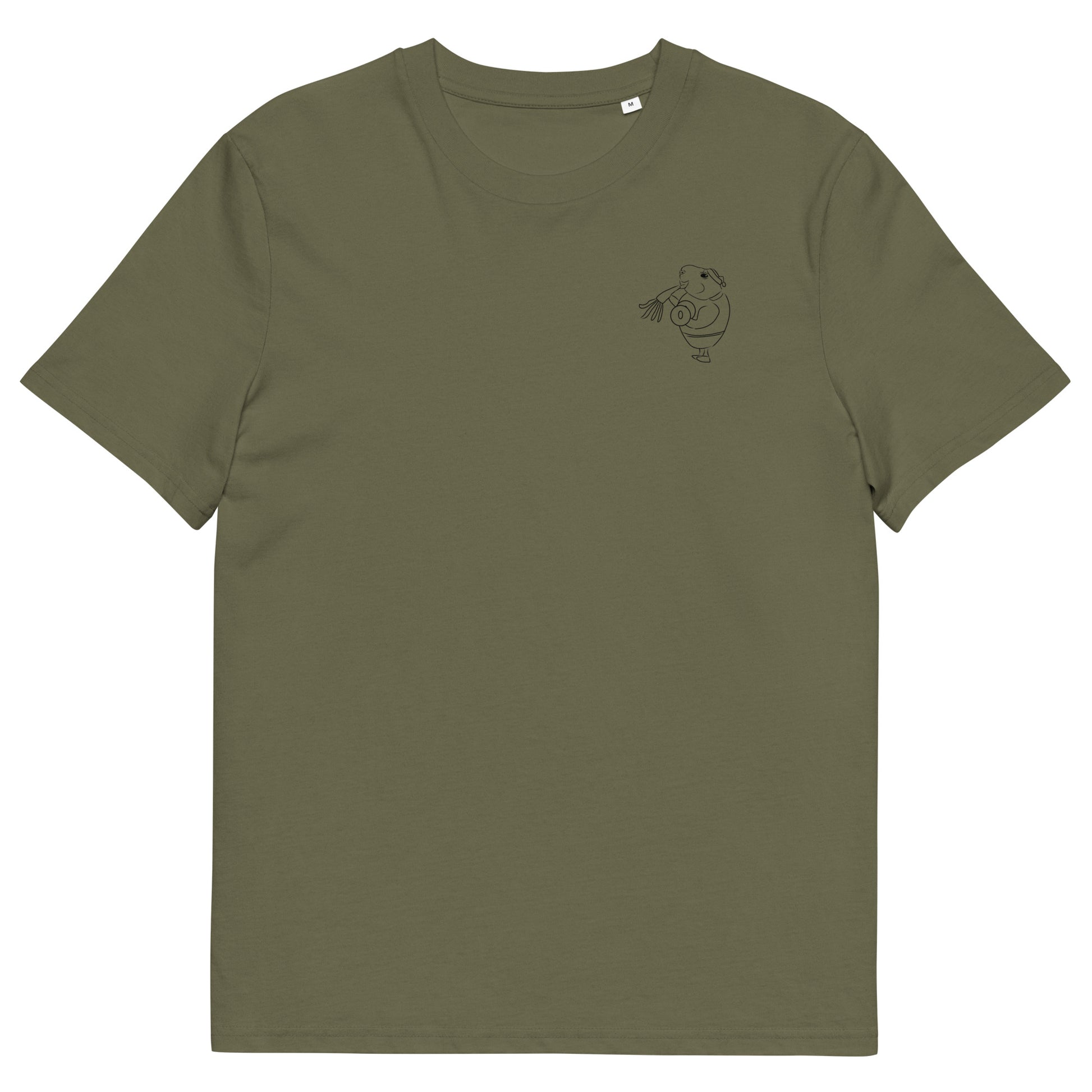 Guinea Pig Weight Lifter | 100% Organic Cotton T Shirt in khaki