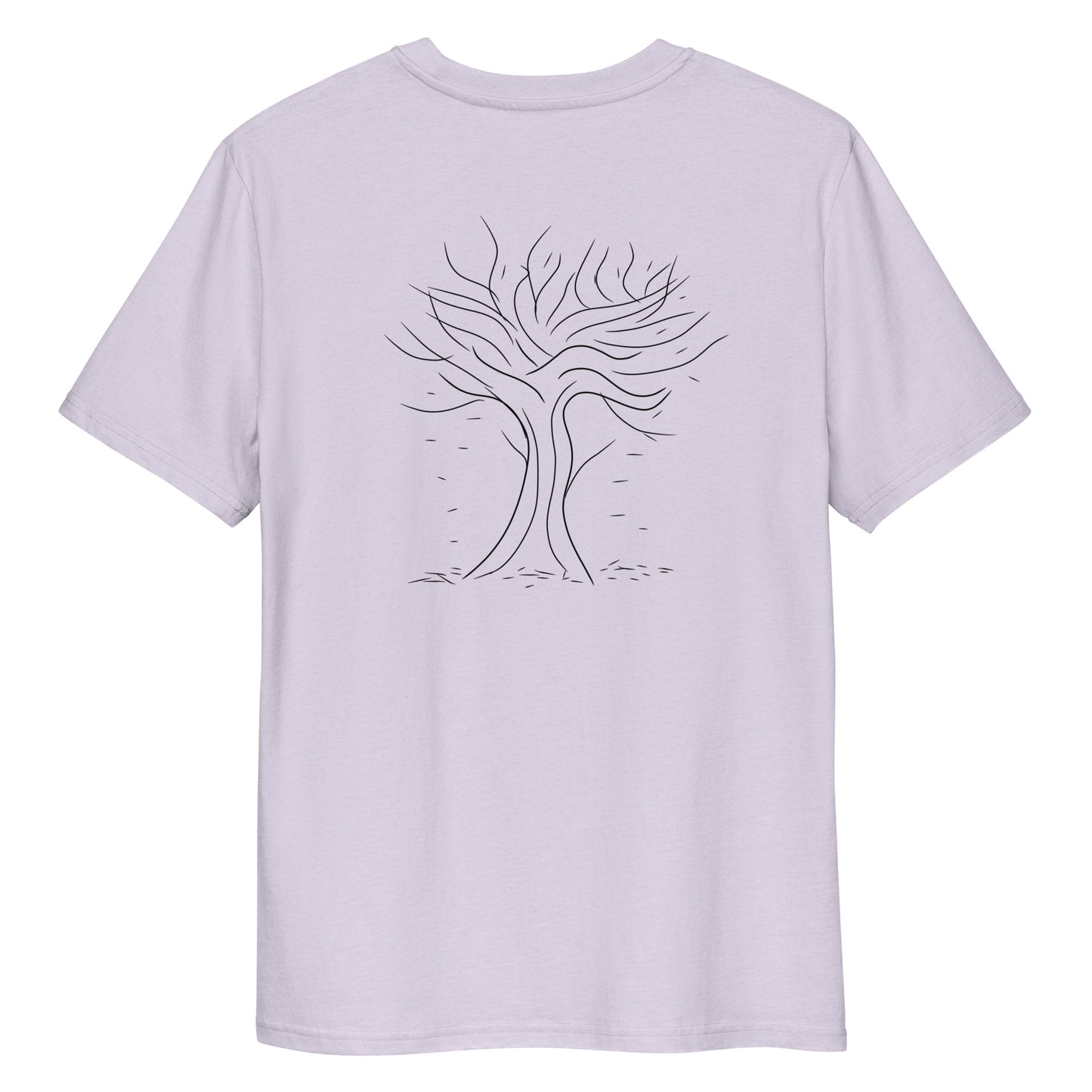 Autumn Tree Trance | 100% Organic Cotton T Shirt in lavender back
