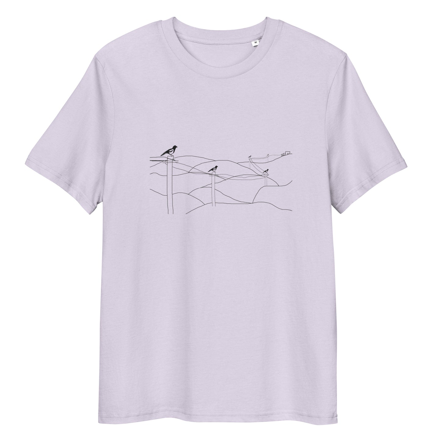 Magpies | 100% Organic Cotton T Shirt in lavender
