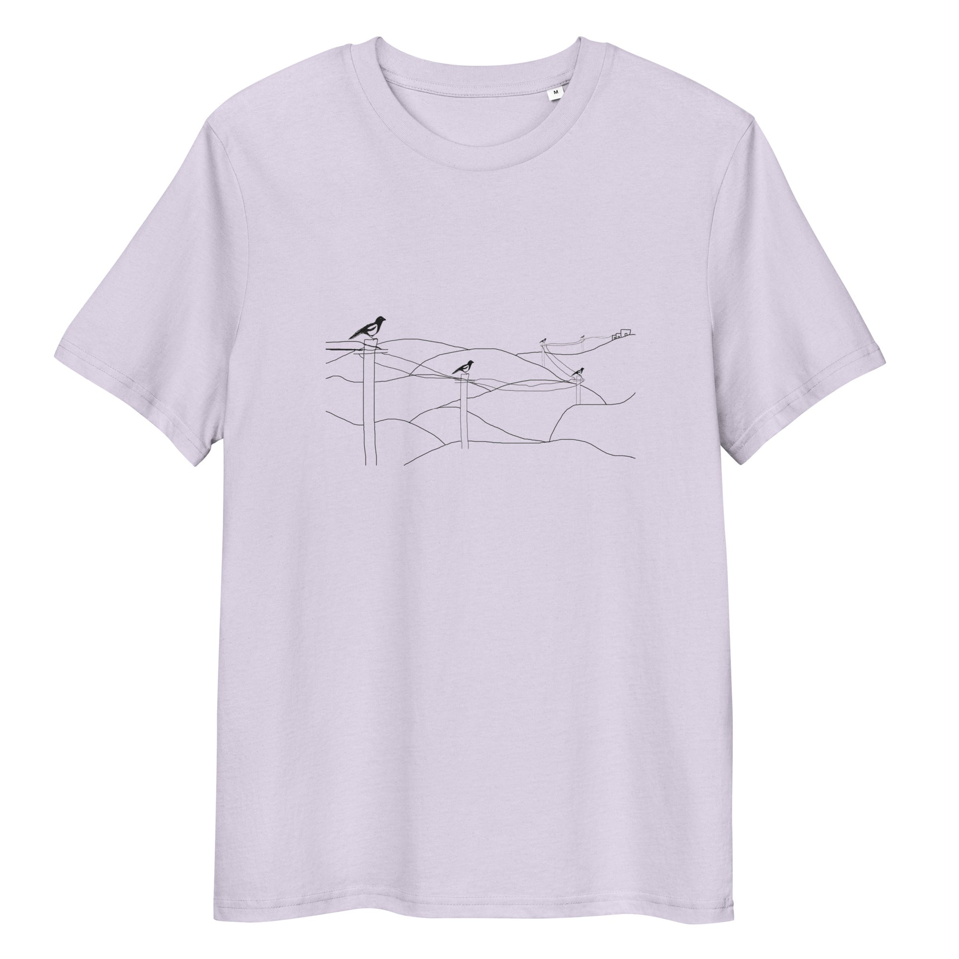 Magpies | 100% Organic Cotton T Shirt in lavender