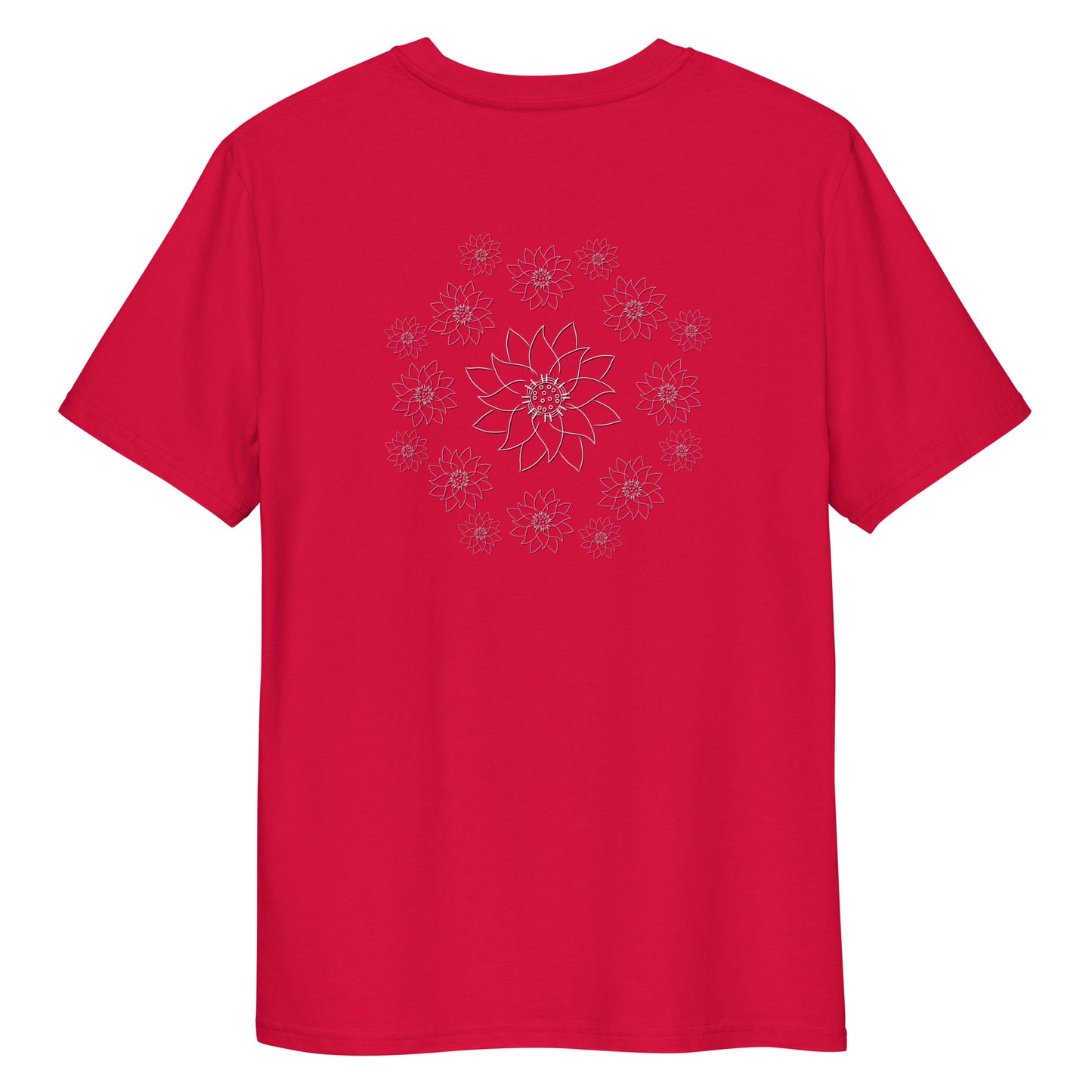 White Lotus Dream | 100% Organic Cotton T Shirt in red back