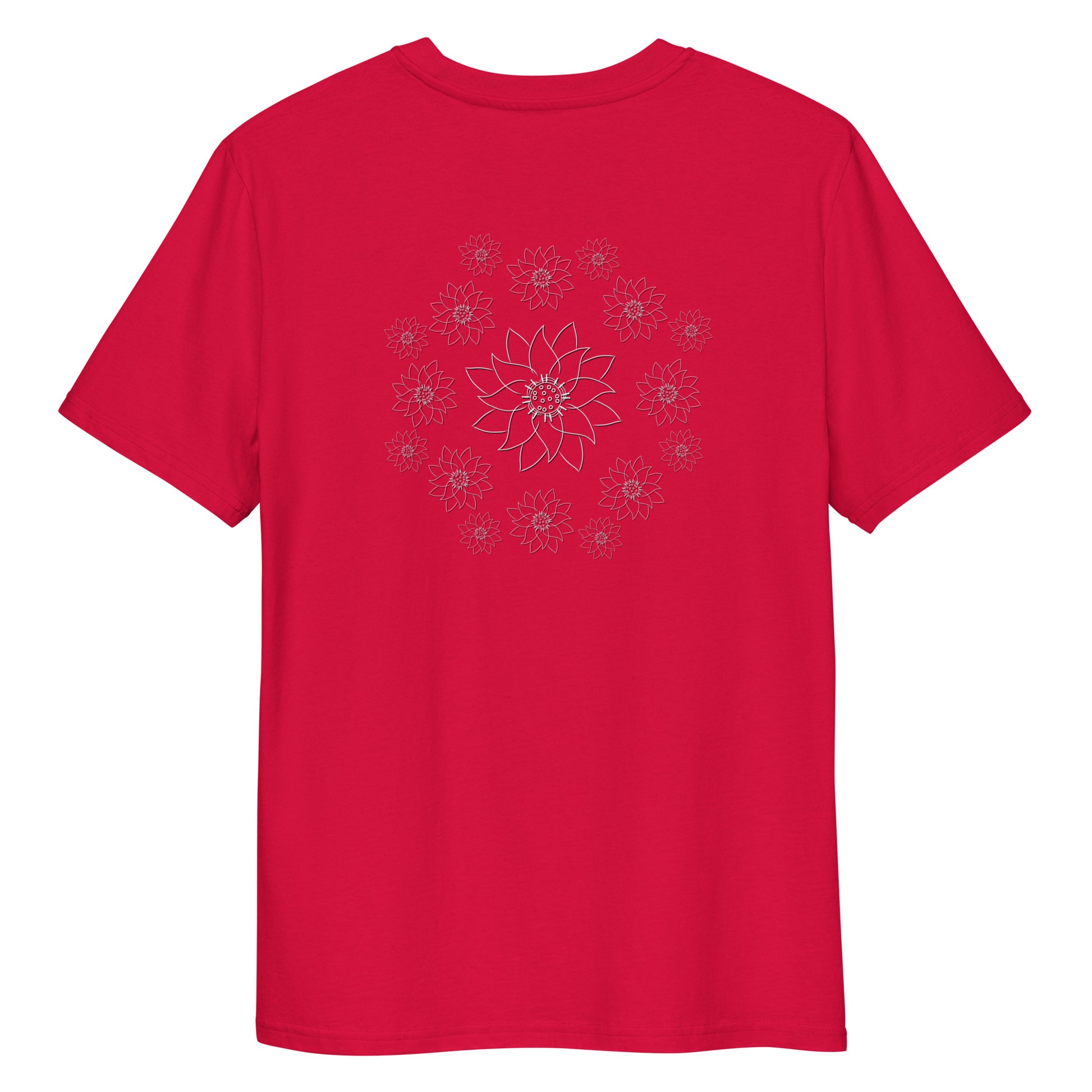 White Lotus Dream | 100% Organic Cotton T Shirt in red back