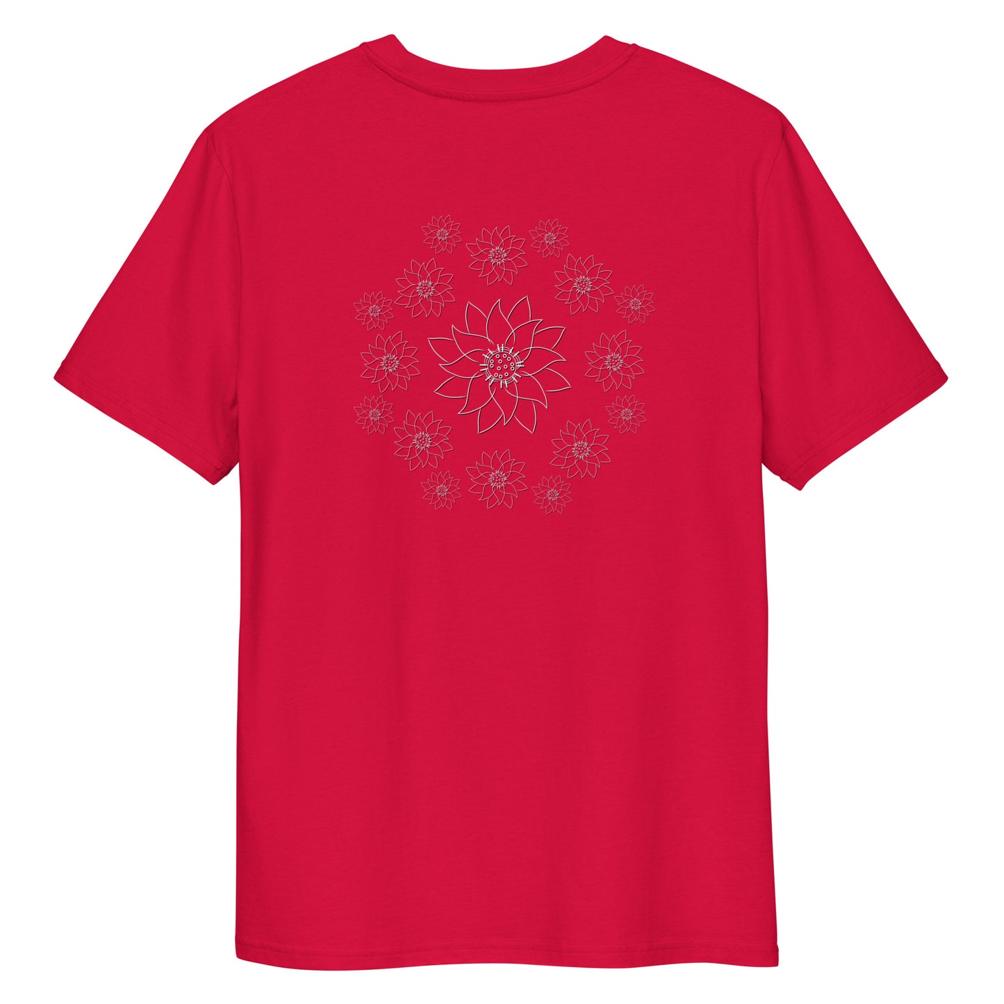 White Lotus Dream | 100% Organic Cotton T Shirt in red back