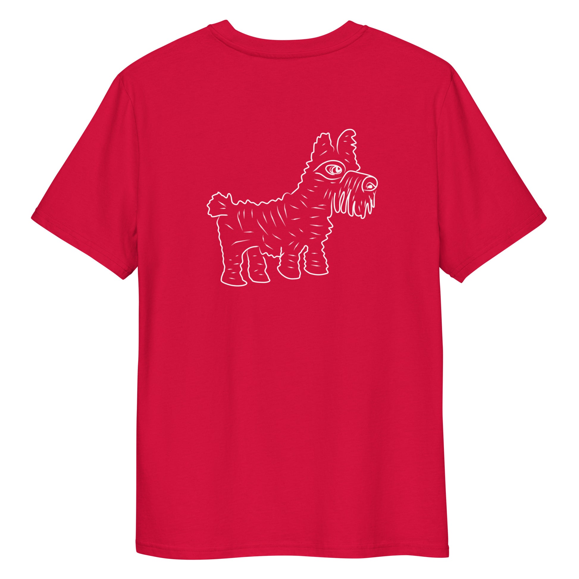 Dog | 100% Organic Cotton T Shirt in red back