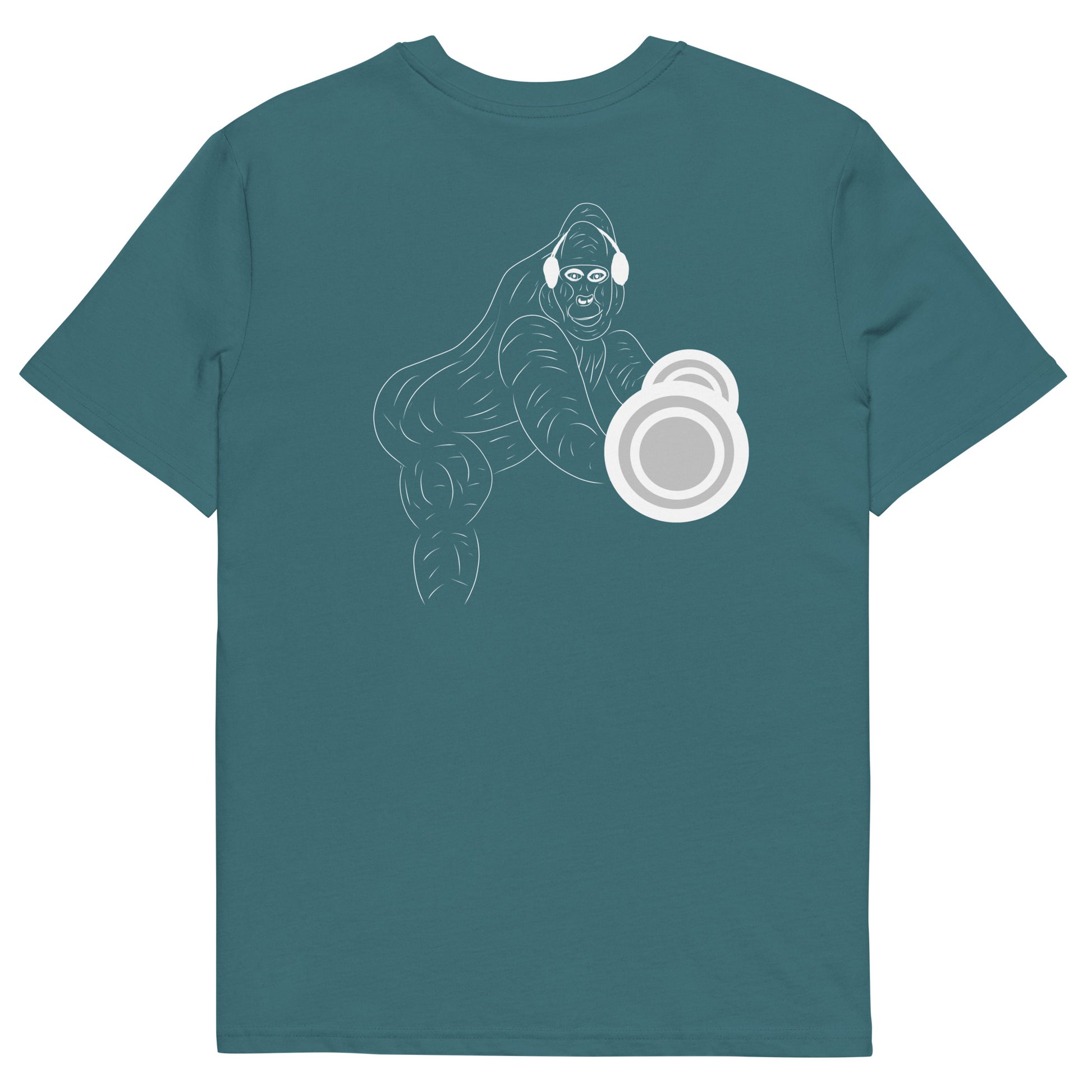 White Gorilla Gym | 100% Organic Cotton T Shirt in stargazer back