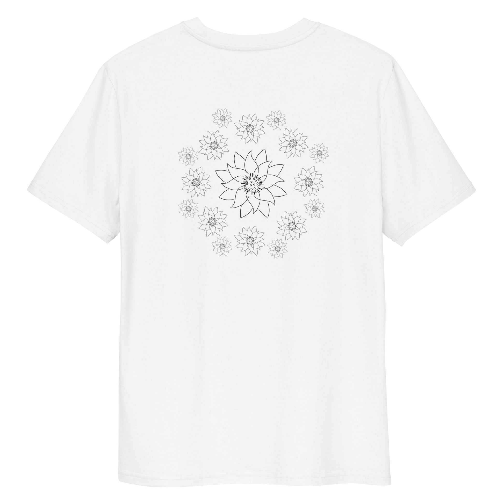 Lotus Dream | 100% Organic Cotton T Shirt in white back