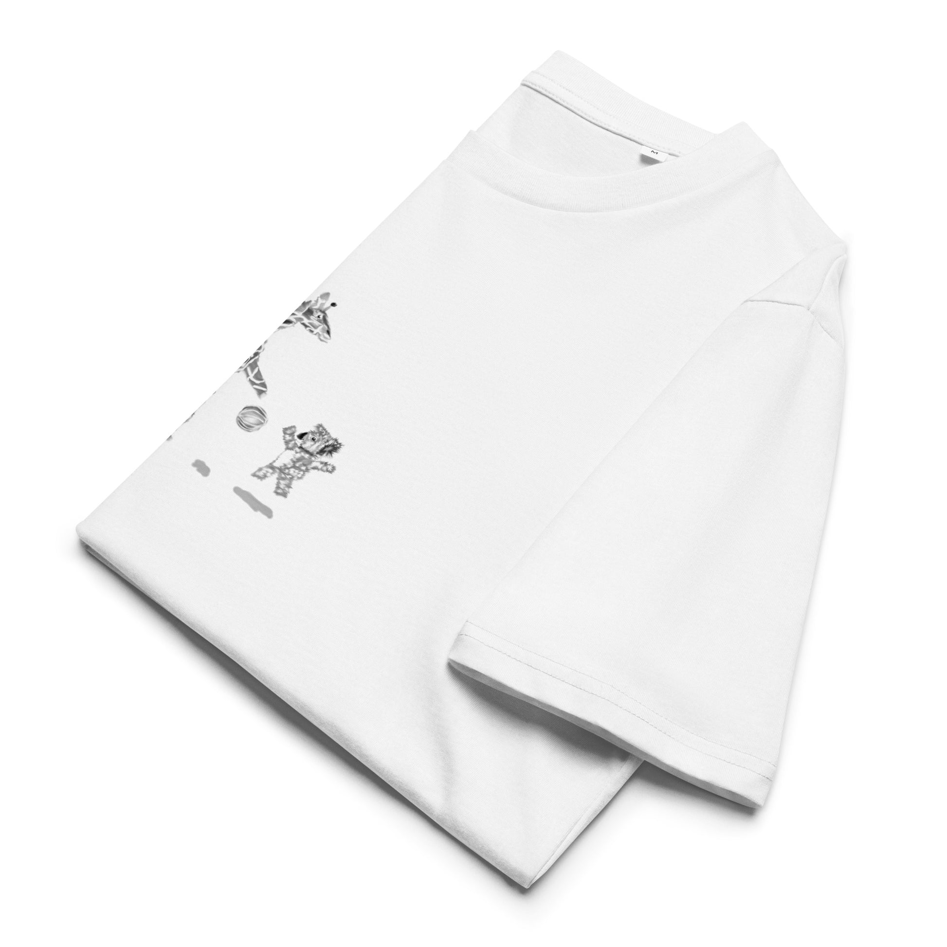 Koala Giraffe Basketball | Organic Cotton T Shirt folded