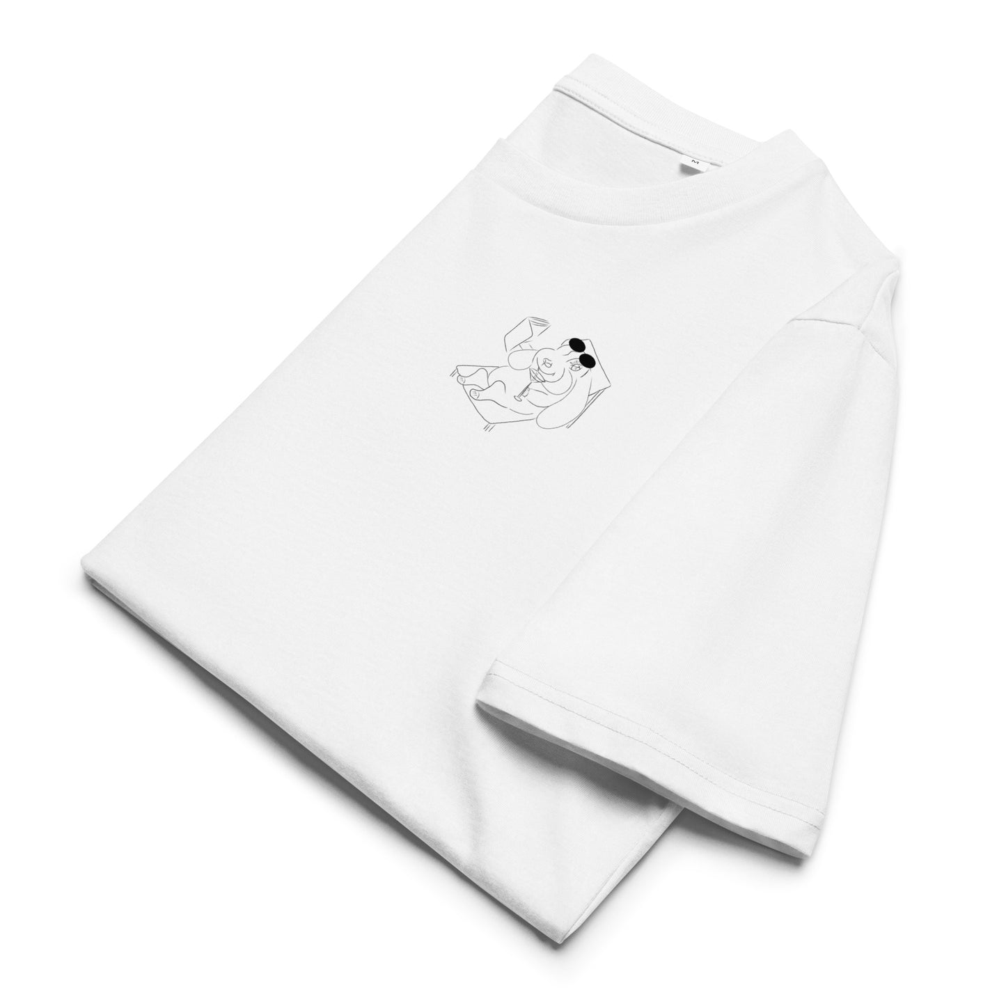 Bunny hop and sip | 100% Organic Cotton T Shirt folded