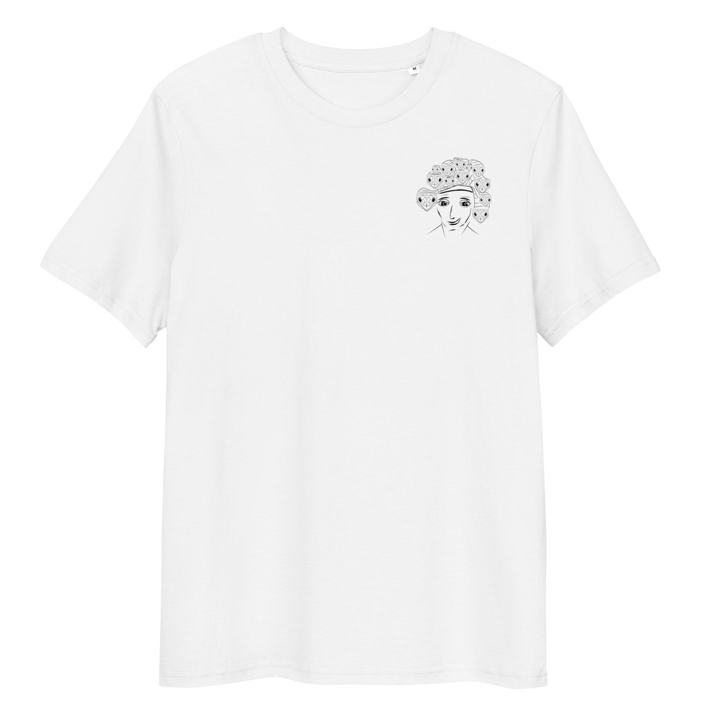 Medusa | 100% Organic Cotton T Shirt front in white