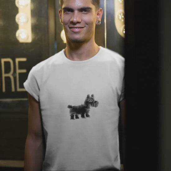 Dog Black | 100% Organic Cotton T Shirt worn by a man
