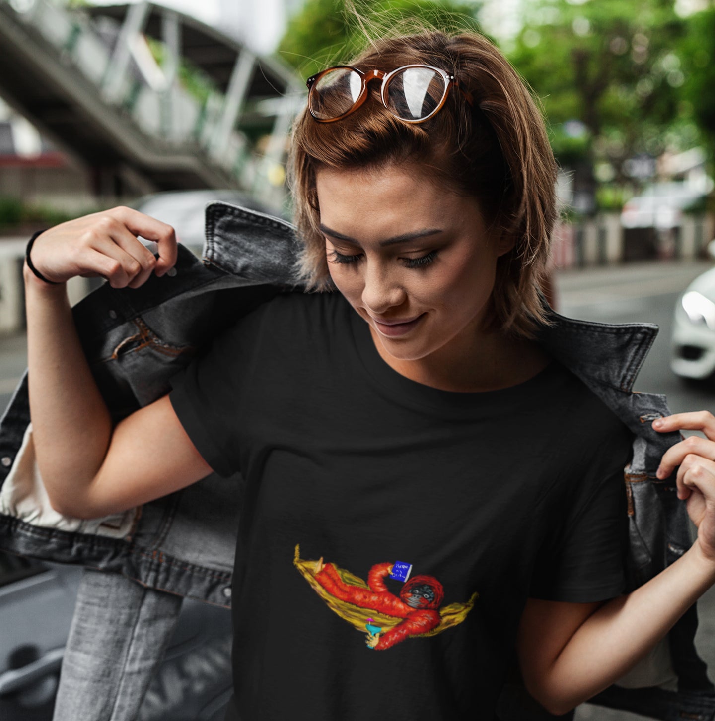 Orangutan | 100% Organic Cotton T Shirt worn by a woman