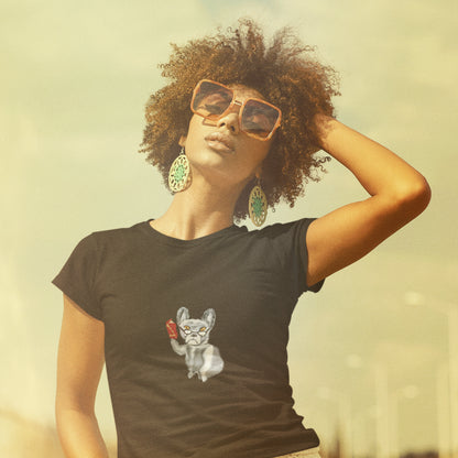 Dog Philosopher | 100% Organic Cotton T Shirt worn by a woman