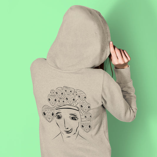 Medusa | Sustainable Hoodie worn by a woman