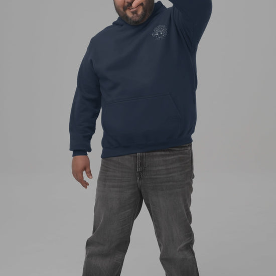 White Medusa | Sustainable Hoodie worn by a man