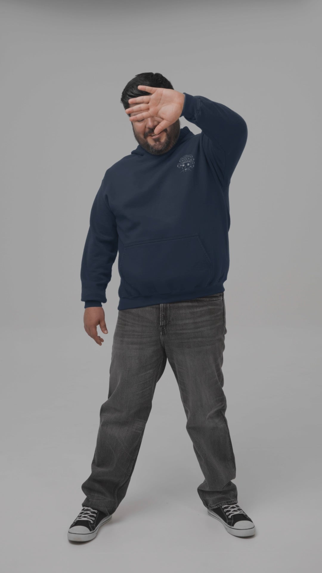 White Medusa | Sustainable Hoodie worn by a man