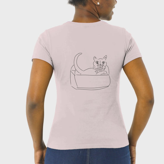 Cat Black | 100% Organic Cotton T Shirt worn by a woman