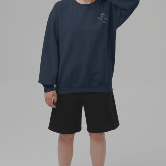 White Platypus Skateboarder | Vegan Jumper worn by a woman
