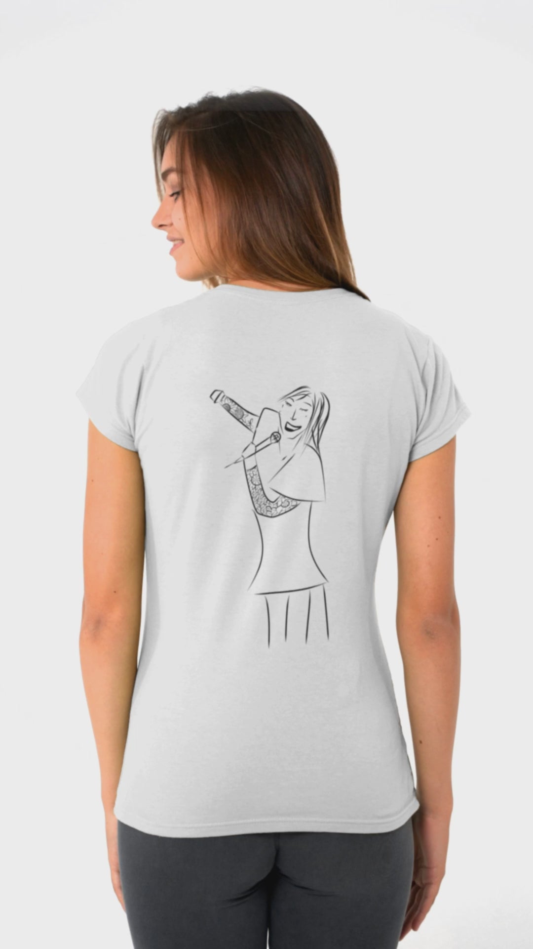 Woman Singing | 100% Organic Cotton T Shirt