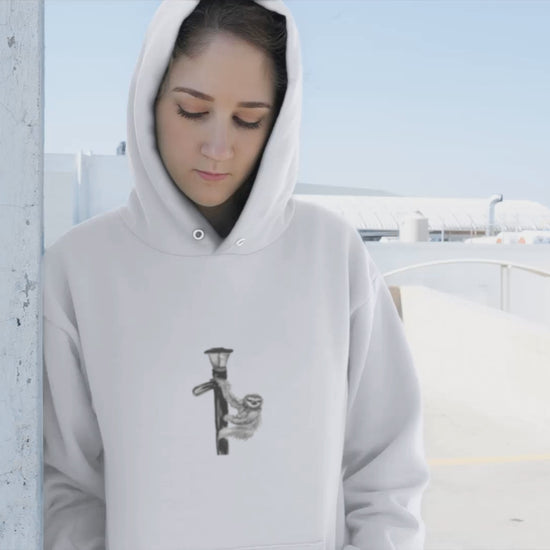 Sloth | Sustainable Hoodie worn by a woman