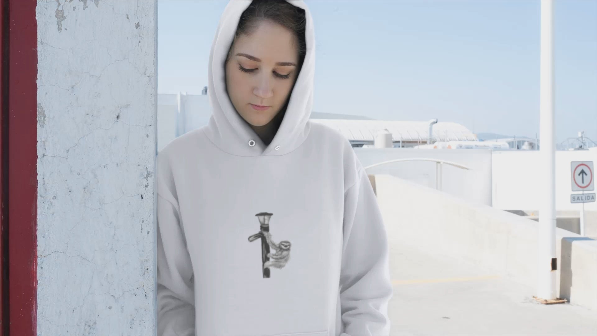 Sloth | Sustainable Hoodie worn by a woman