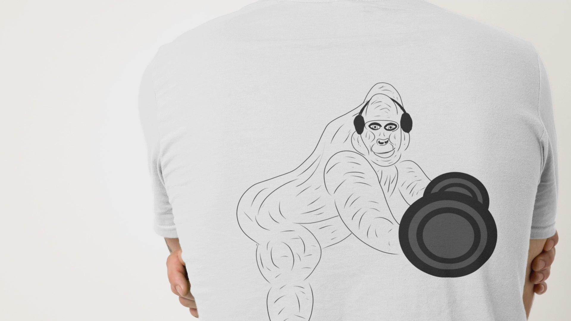Gorilla Gym | 100% Organic Cotton T Shirt worn by a man