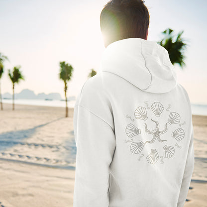 Ocean Symphony | Sustainable Hoodie One Pouch worn by a man