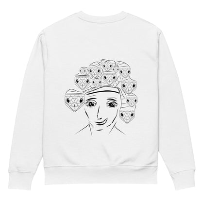Medusa | Vegan Jumper in white back view
