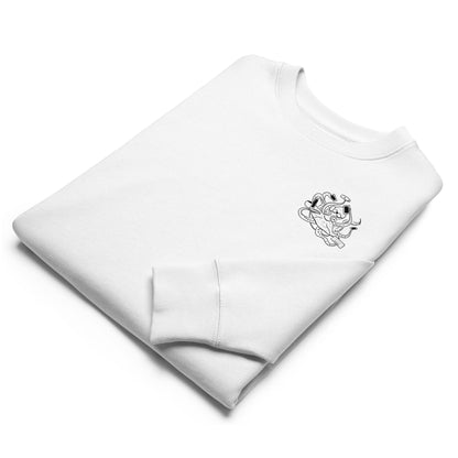 Octopus Office Worker White | Vegan Jumper in white folded