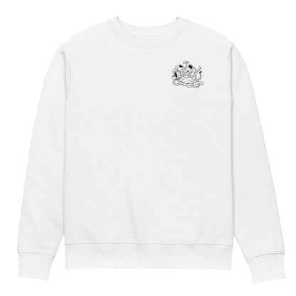 Octopus Office Worker White | Vegan Jumper in white front view